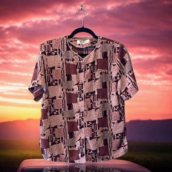 Richness Fashion Tops - Richness Fashion Retro Button Down Top